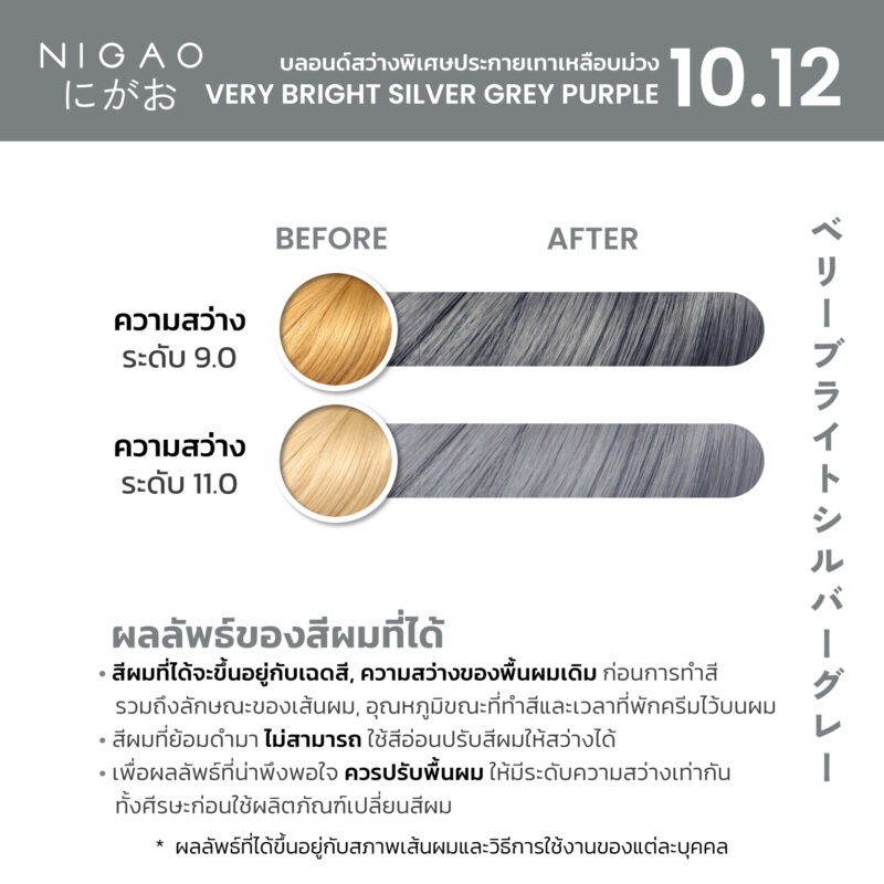 NIGAO Hair Color Silver Grey - รวมโทนสีเทา - Image 11