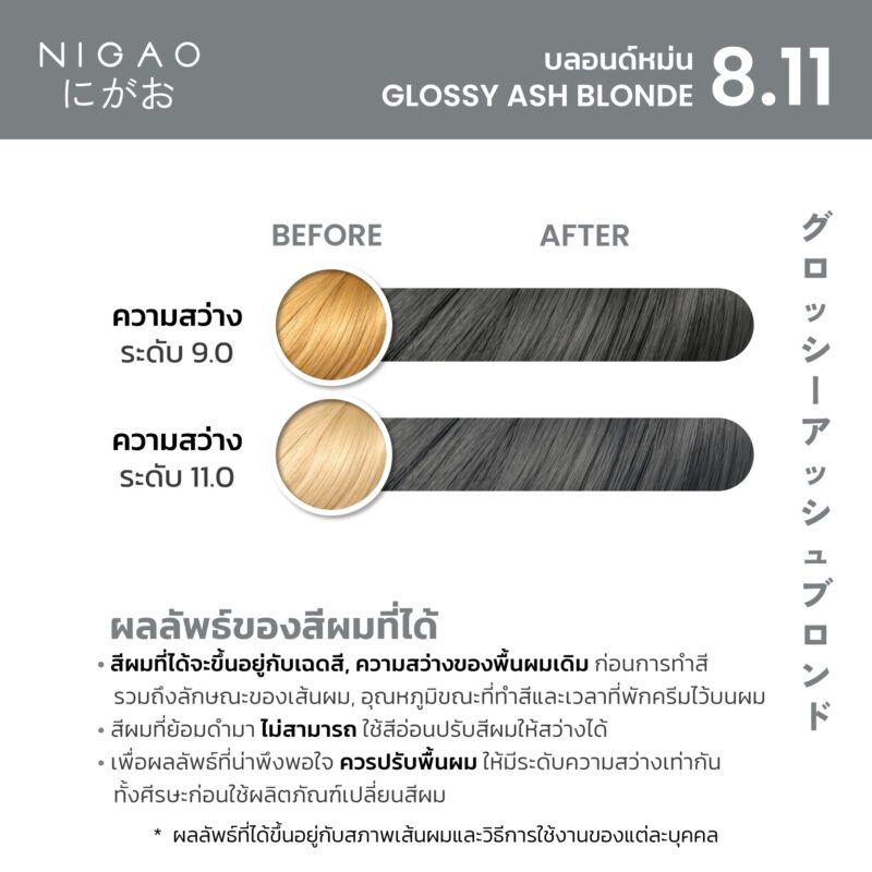 NIGAO Hair Color Silver Grey - รวมโทนสีเทา - Image 8