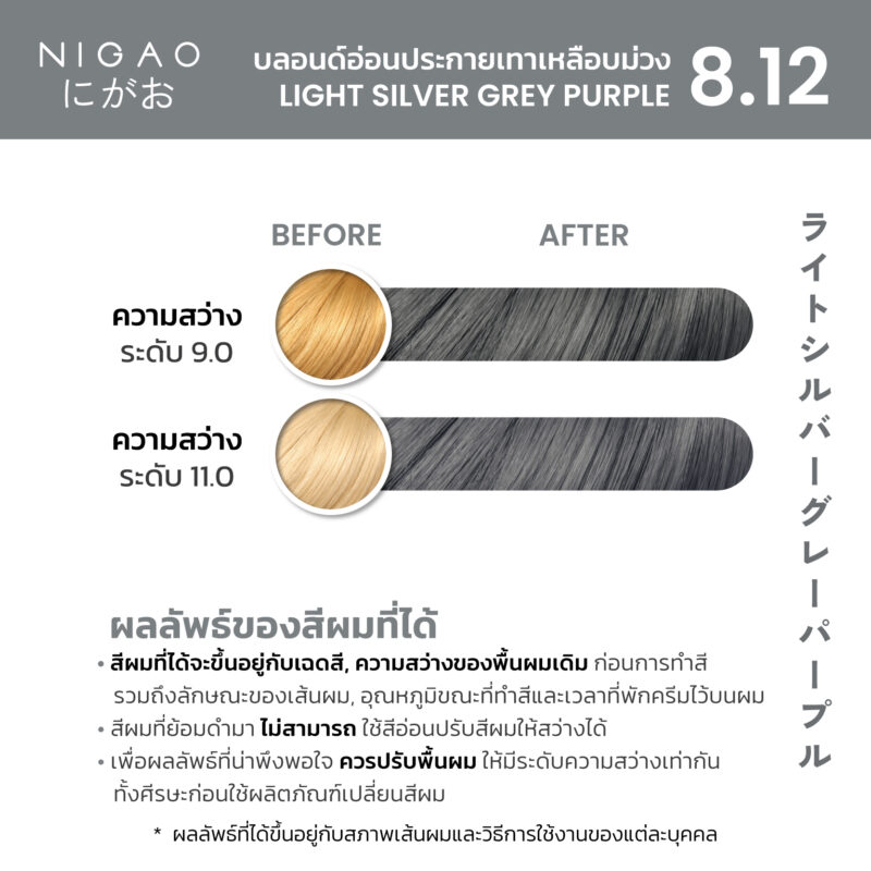 NIGAO Hair Color Silver Grey - รวมโทนสีเทา - Image 9