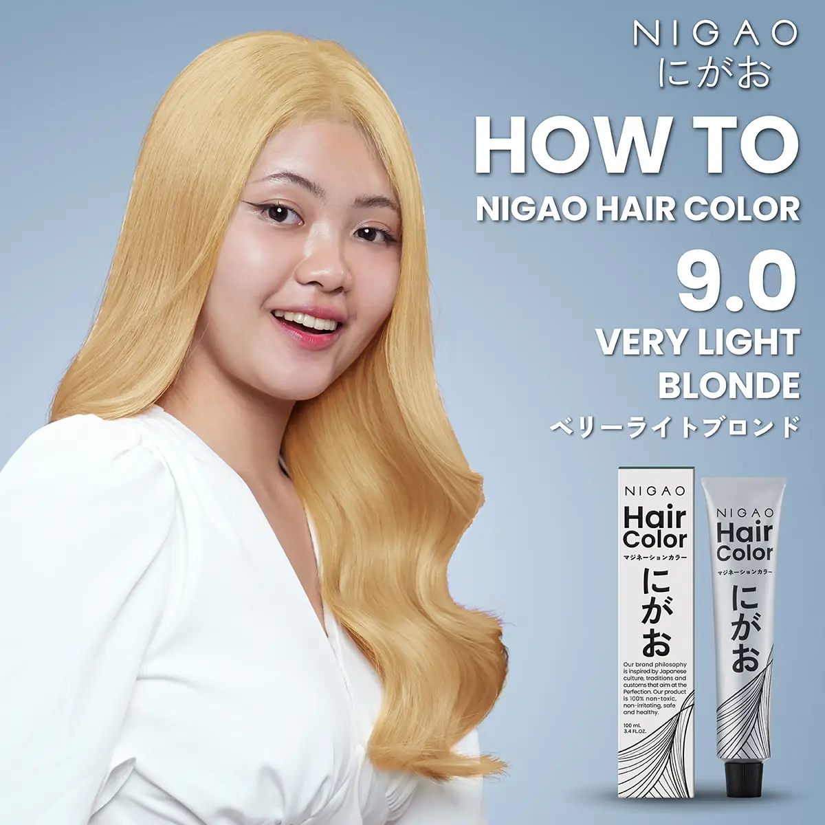 9.0 &ndash; นิกาโอะ สีย้อมผม <br>บลอนด์สว่าง