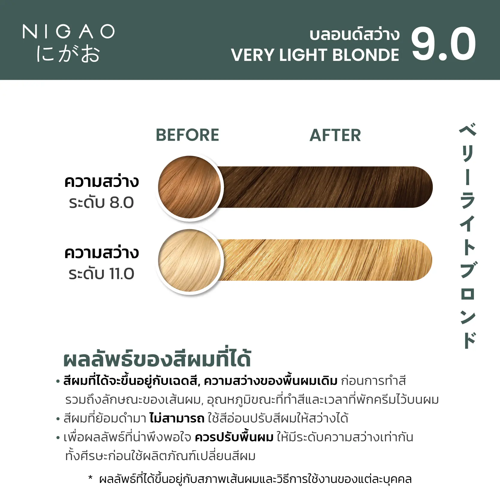 9.0 &ndash; นิกาโอะ สีย้อมผม <br>บลอนด์สว่าง