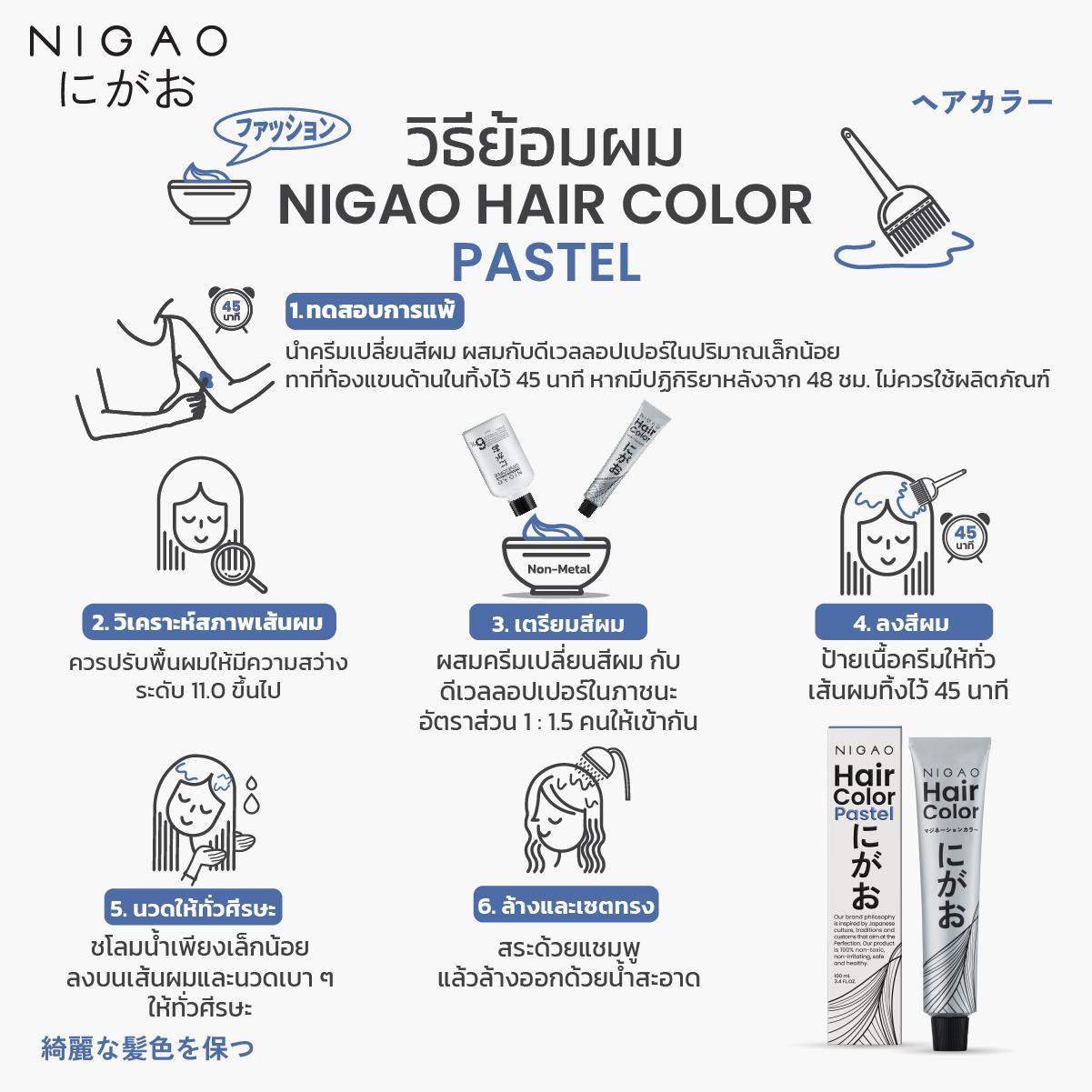 PB.02 – นิกาโอะ สีย้อมผม บลู ลินิน