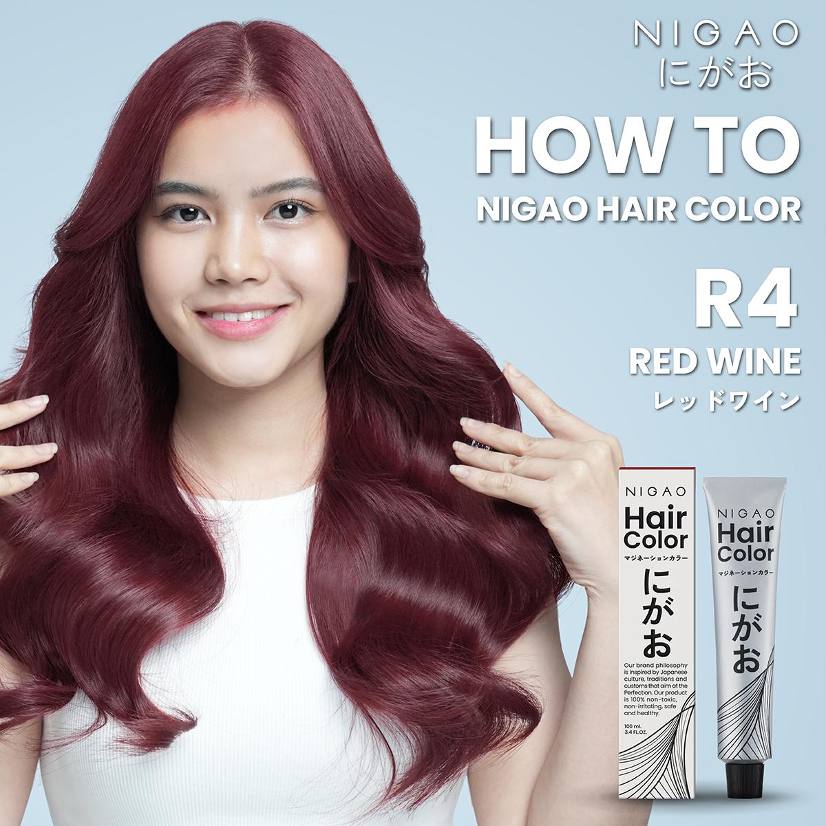 R4 – นิกาโอะ สีย้อมผม <br>ไวน์แดง