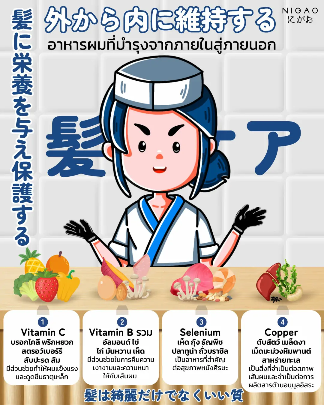 ภาพประกอบการโฆษณาผลิตภัณฑ์บำรุงเส้นผม