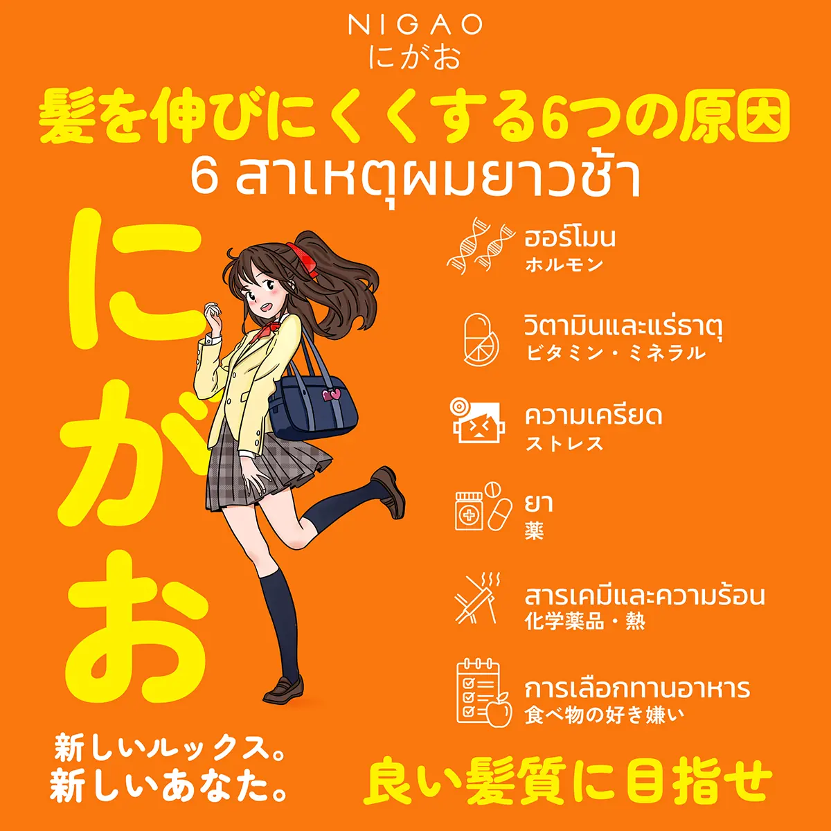 สาเหตุที่ทำให้ผมยาวช้า!