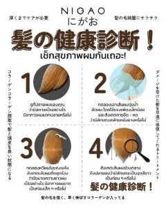ภาพประกอบการโฆษณาเช็กสุขภาพเส้นผม