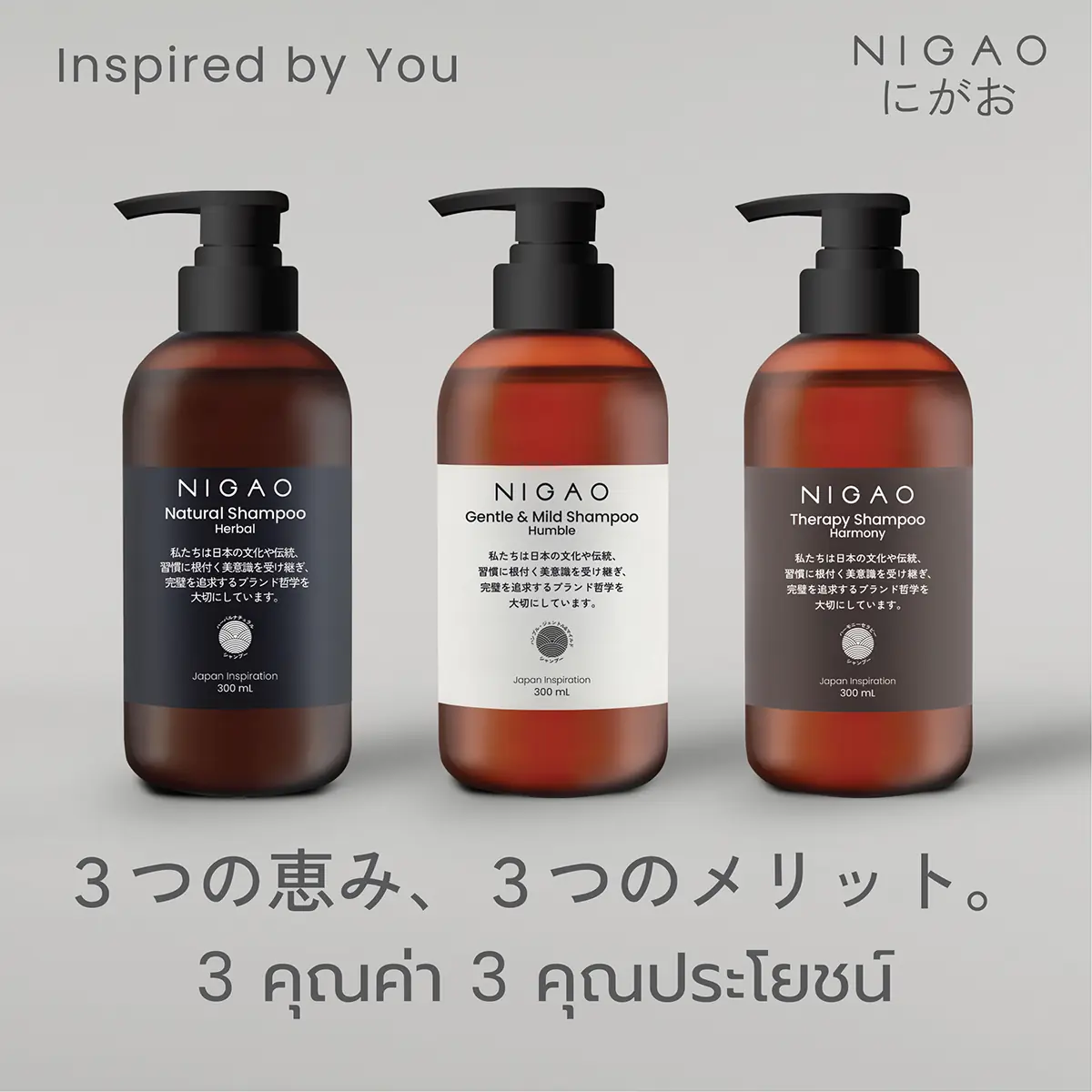 เลือกแชมพูที่ใช่ เพื่อผมสวยในทุกวัน กับ NIGAO 3 สูตรใหม่