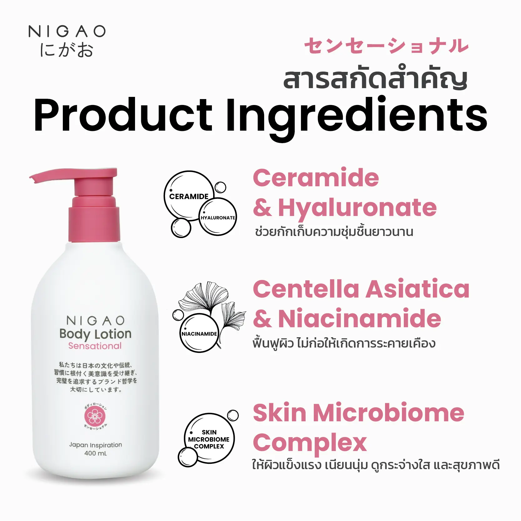 นิกาโอะ บอดี้ โลชั่น เซนเซชันนัล 400 mL