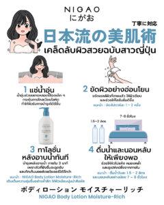 อินโฟกราฟิกเคล็ดลับผิวสวยแบบสาวญี่ปุ่น พร้อมแนะนำ NIGAO Body Lotion Moisture-Rich โลชั่นเติมความชุ่มชื้นล้ำลึก 2
