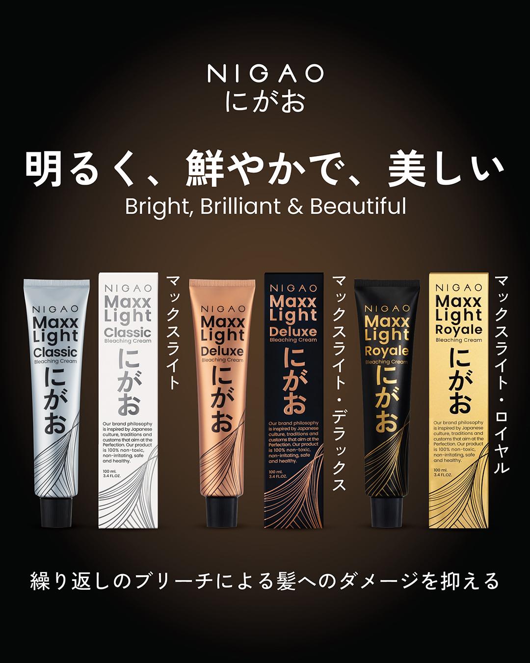 NIGAO Maxx Light Bleaching Cream ฟอกสีผมสว่างขั้นสุด สูงสุด 10 ระดับ