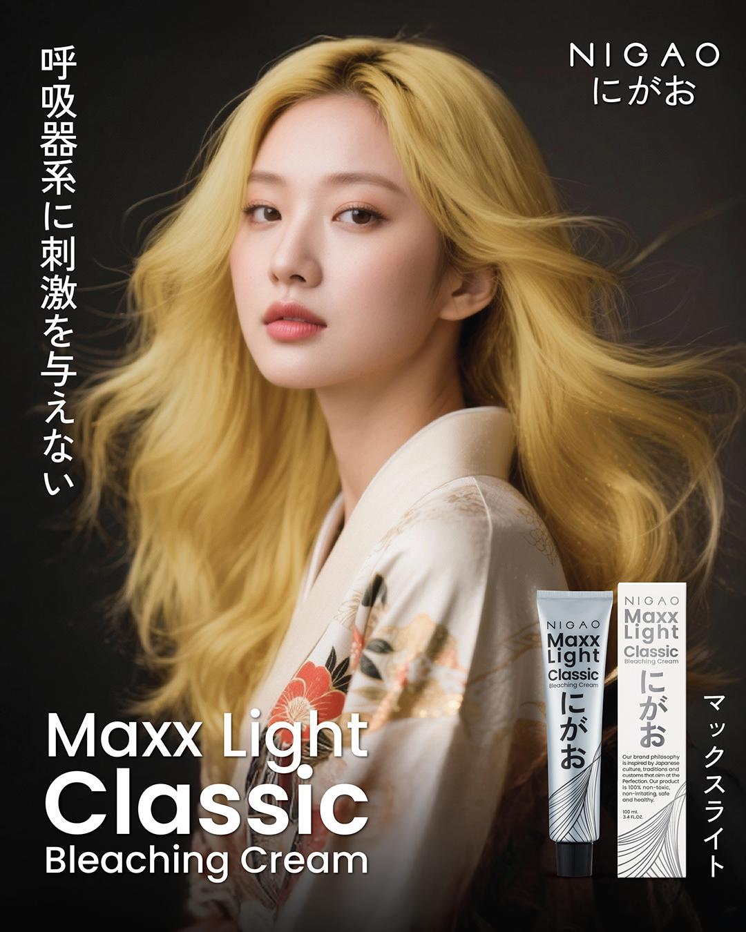 NIGAO Maxx Light Bleaching Cream ฟอกสีผมสว่างขั้นสุด สูงสุด 10 ระดับ