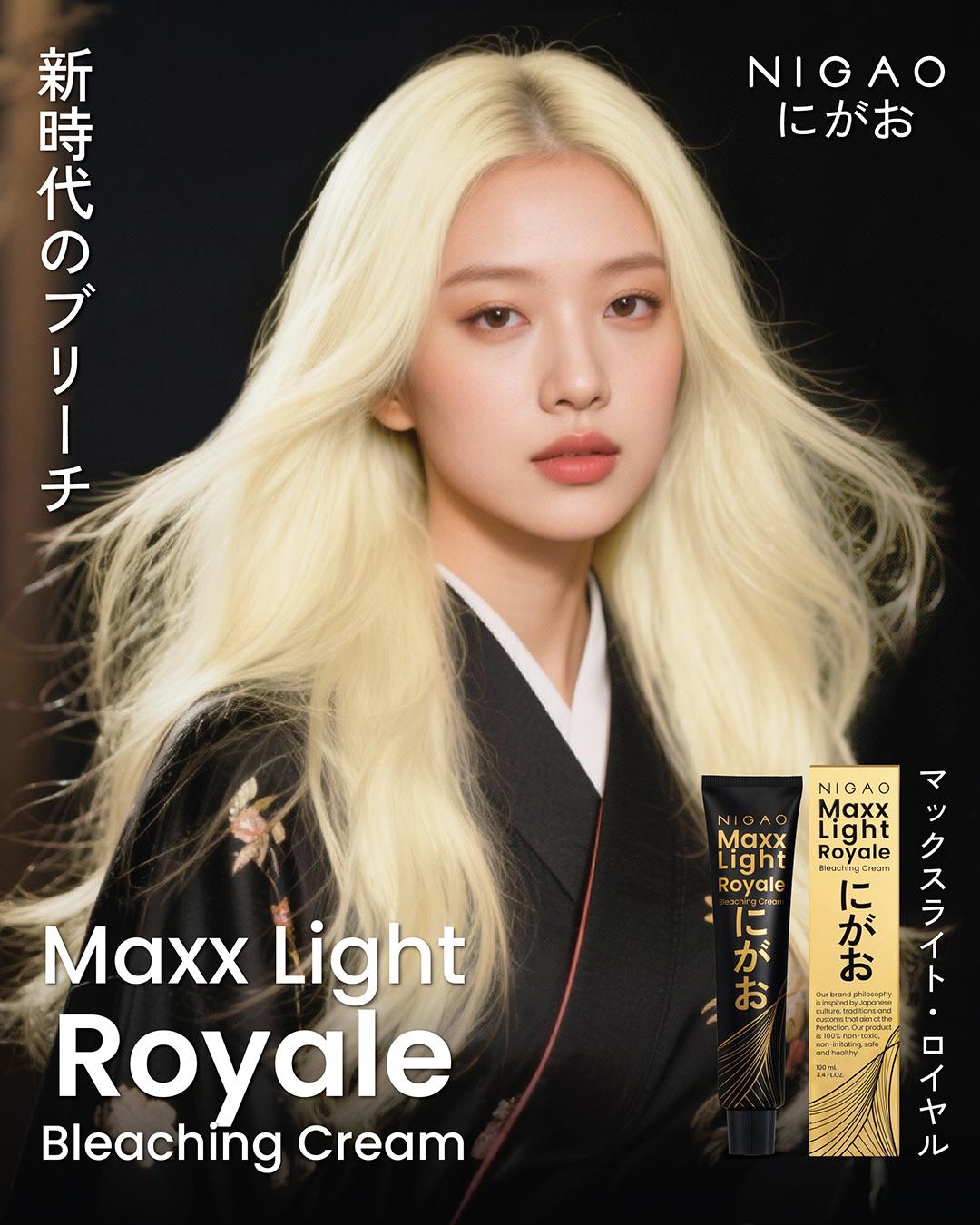 NIGAO Maxx Light Bleaching Cream ฟอกสีผมสว่างขั้นสุด สูงสุด 10 ระดับ