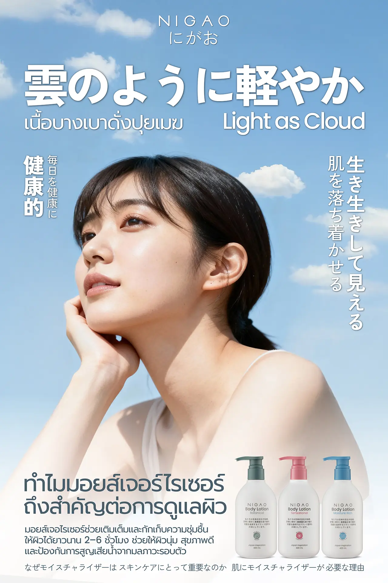 NIGAO Body Lotion ทำไมมอยส์เจอร์ไรเซอร์ถึงสำคัญต่อการดูแลผิว