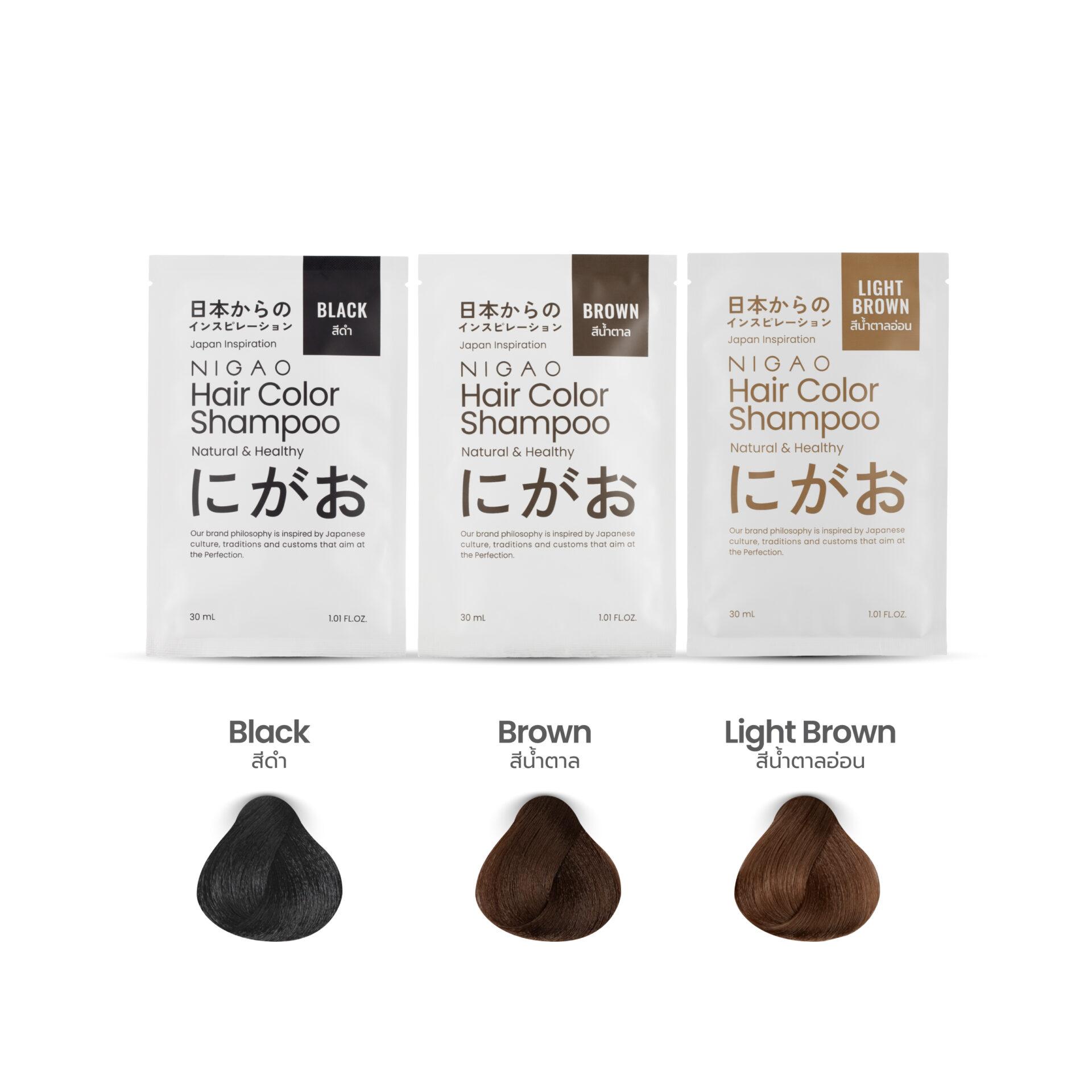 นิกาโอะ แชมพูเปลี่ยนสีผม ปิดผมขาว 30 มล.