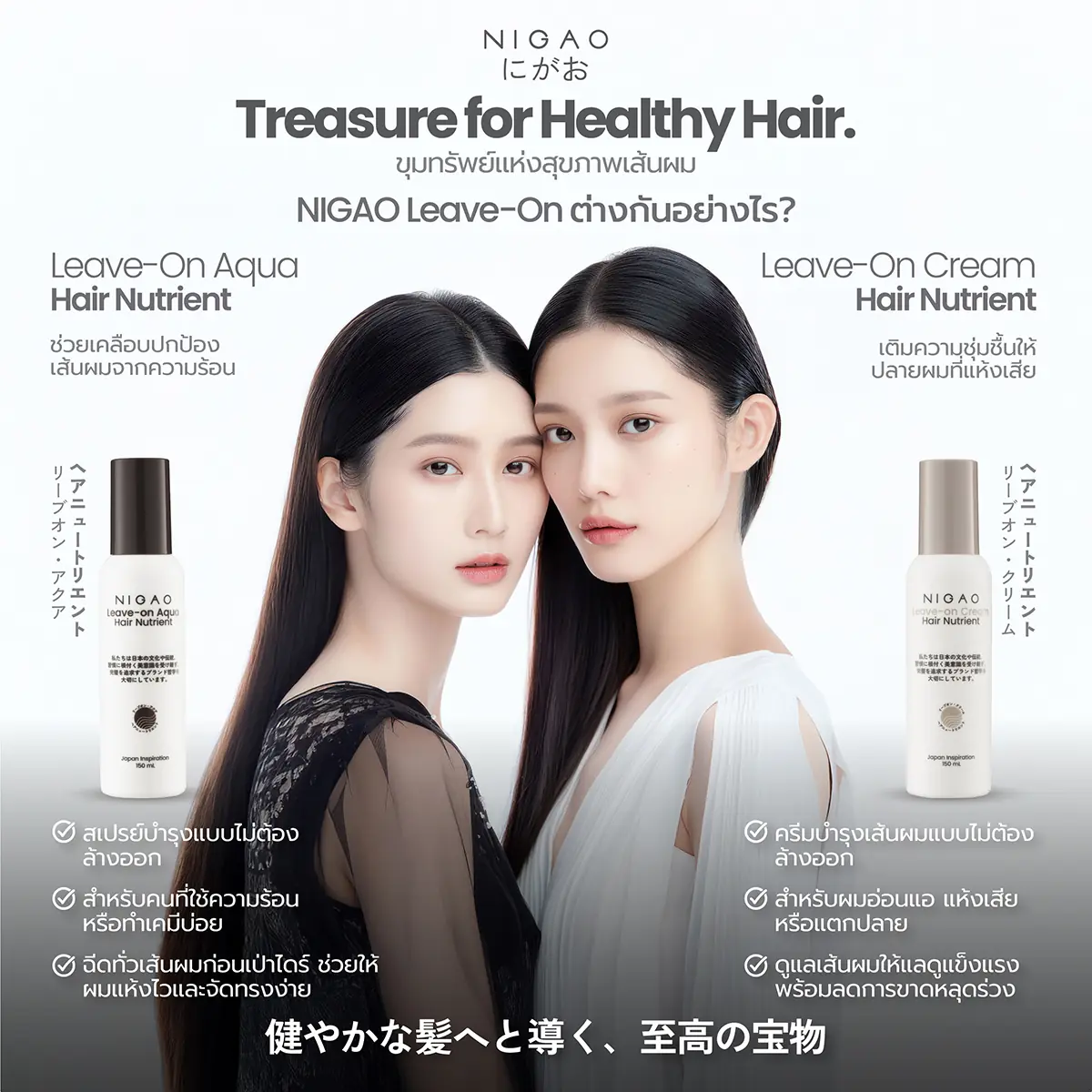 NIGAO Leave-On แตกต่างกันอย่างไร?