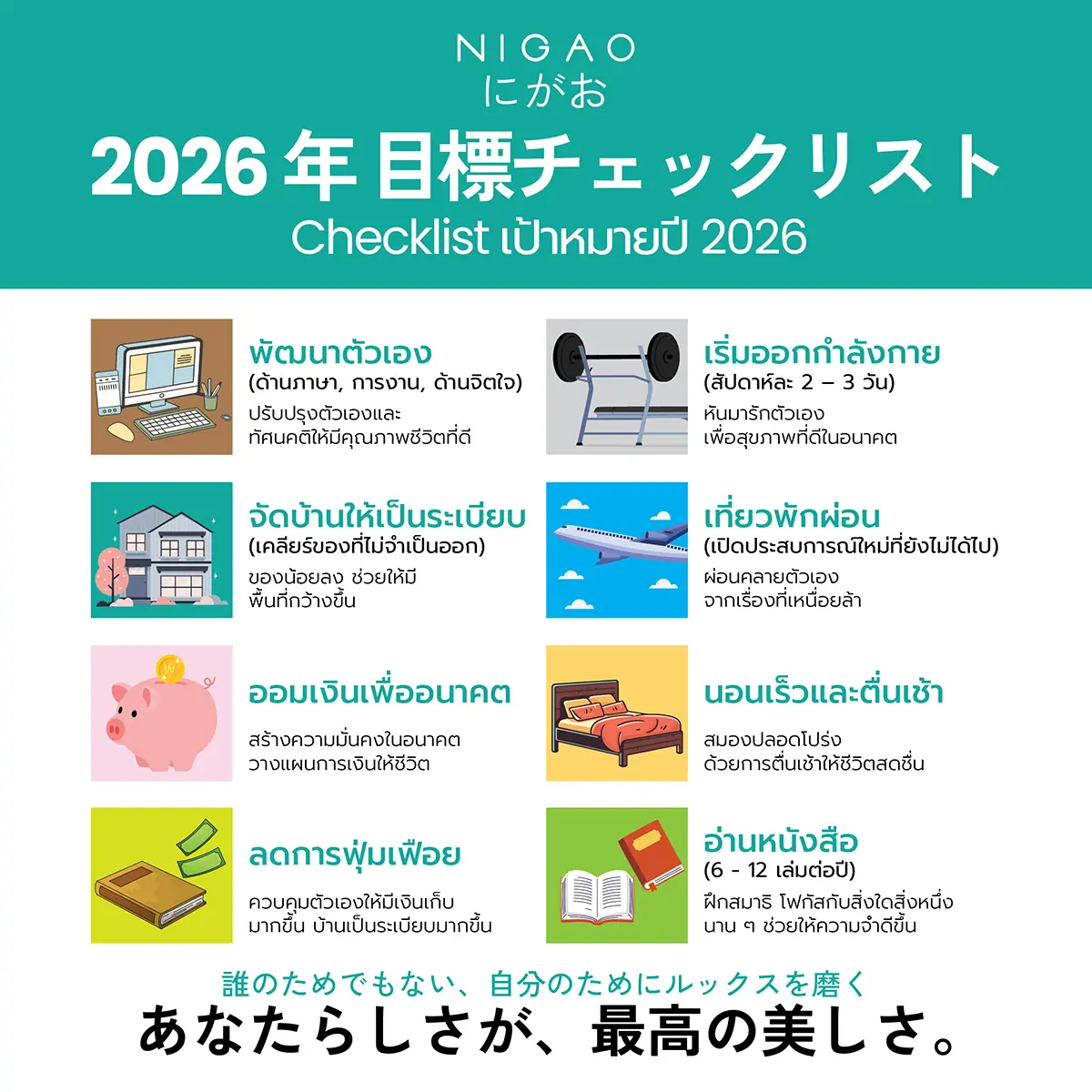 Checklist เป้าหมายปี 2026 วางแผนชีวิตให้ดีขึ้นในปีใหม่