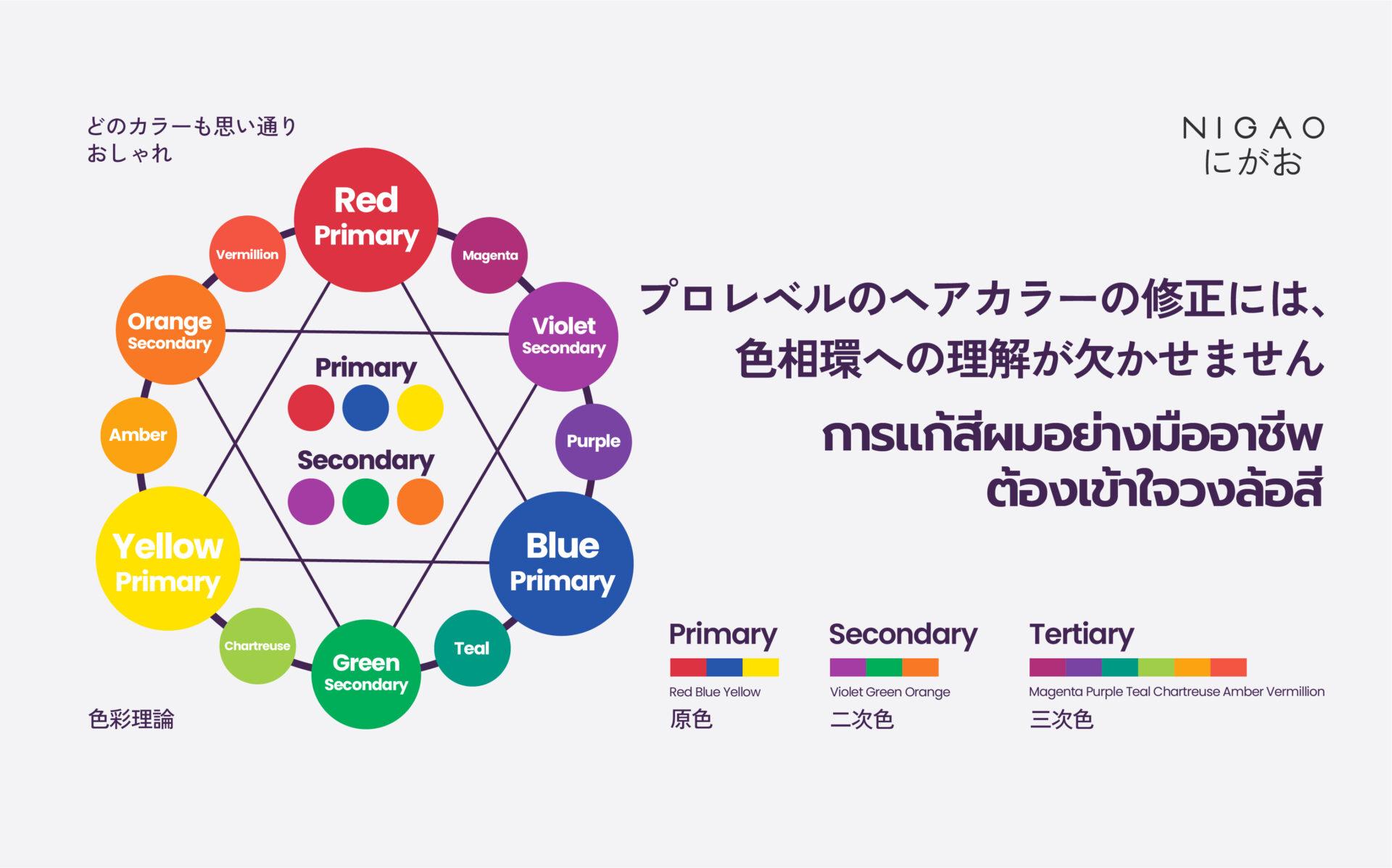 แก้ผมติดเหลืองด้วยสีตรงข้าม