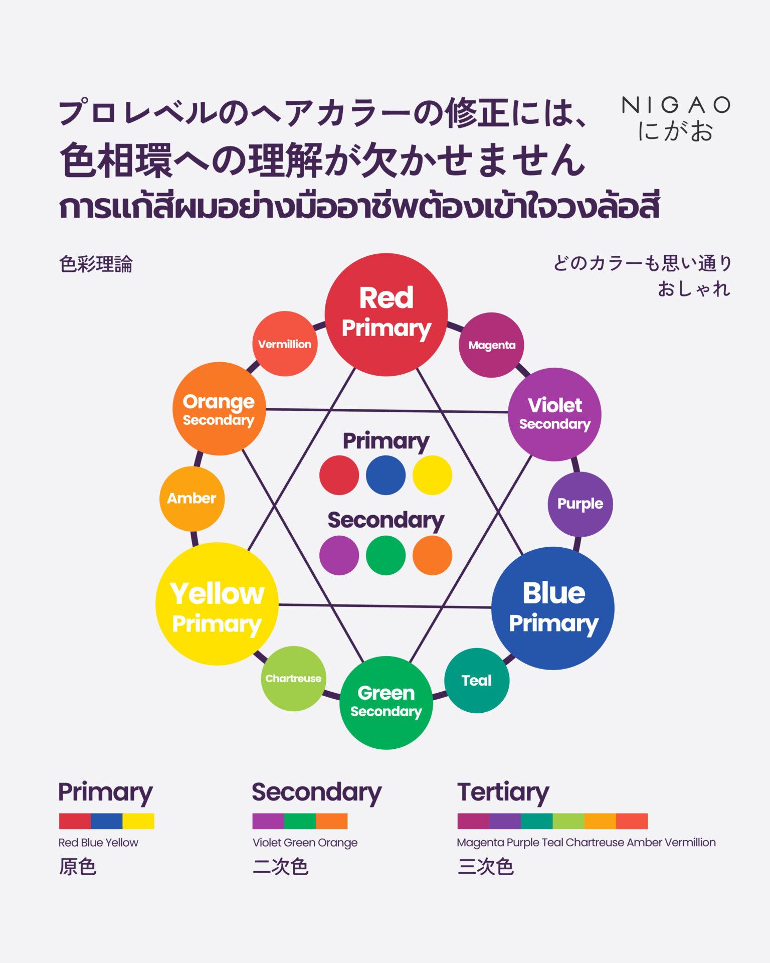 แก้ผมติดเหลืองด้วยสีตรงข้าม