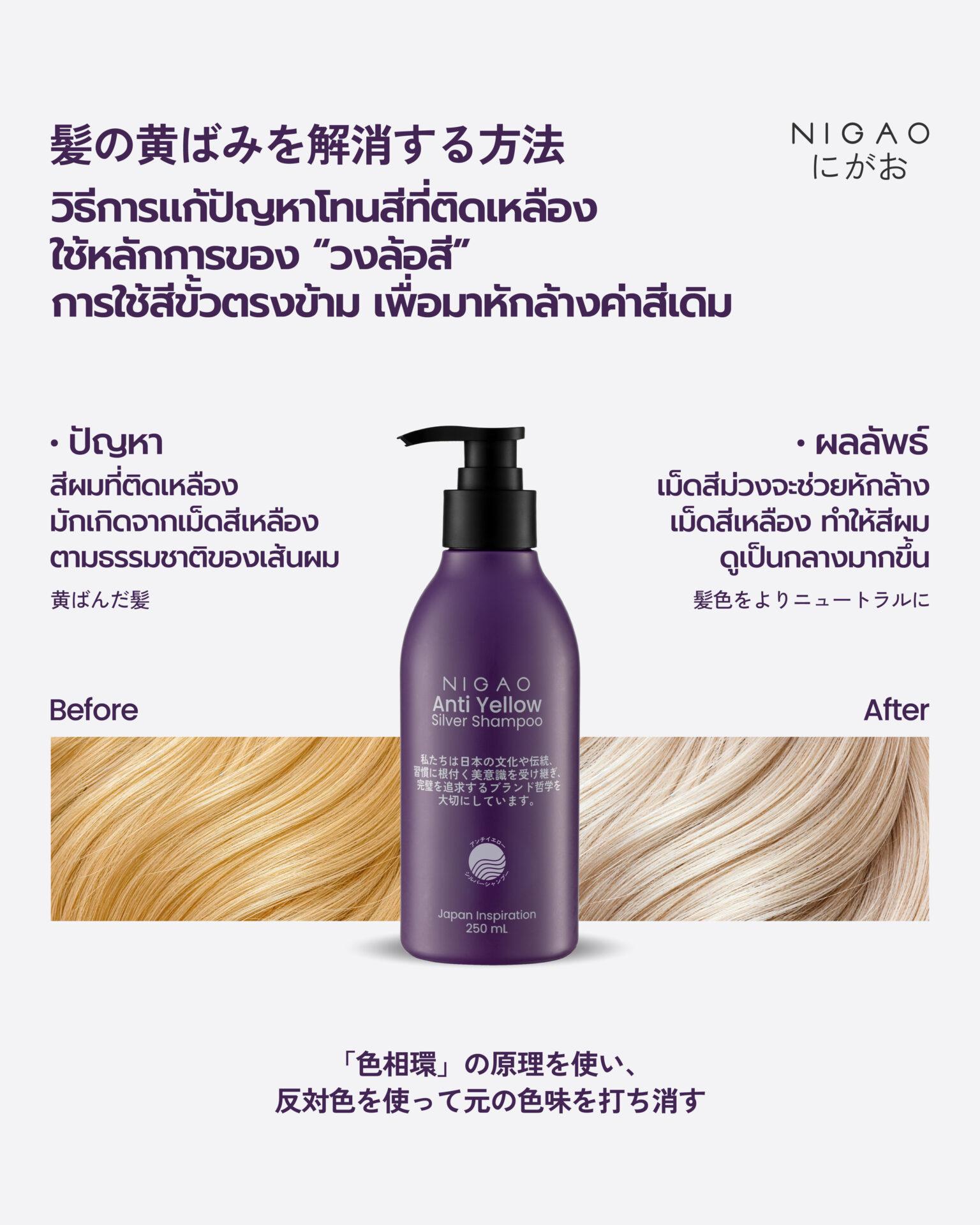 แก้ผมติดเหลืองด้วยสีตรงข้าม