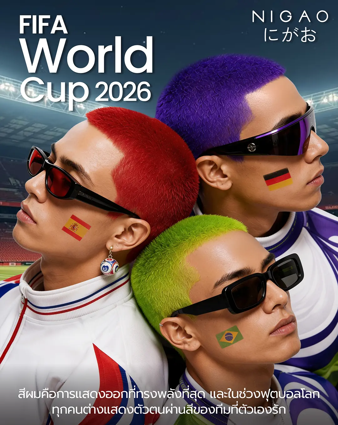 FIFA World Cup 2026 ไอเดียสีผมเชียร์ทีมโปรด