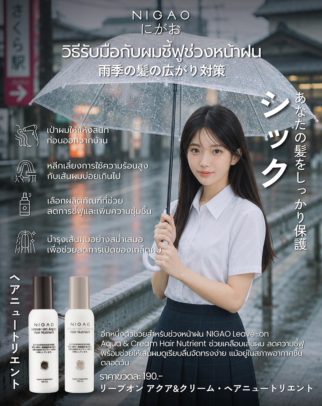 วิธีรับมือกับผมชี้ฟูช่วงหน้าฝน