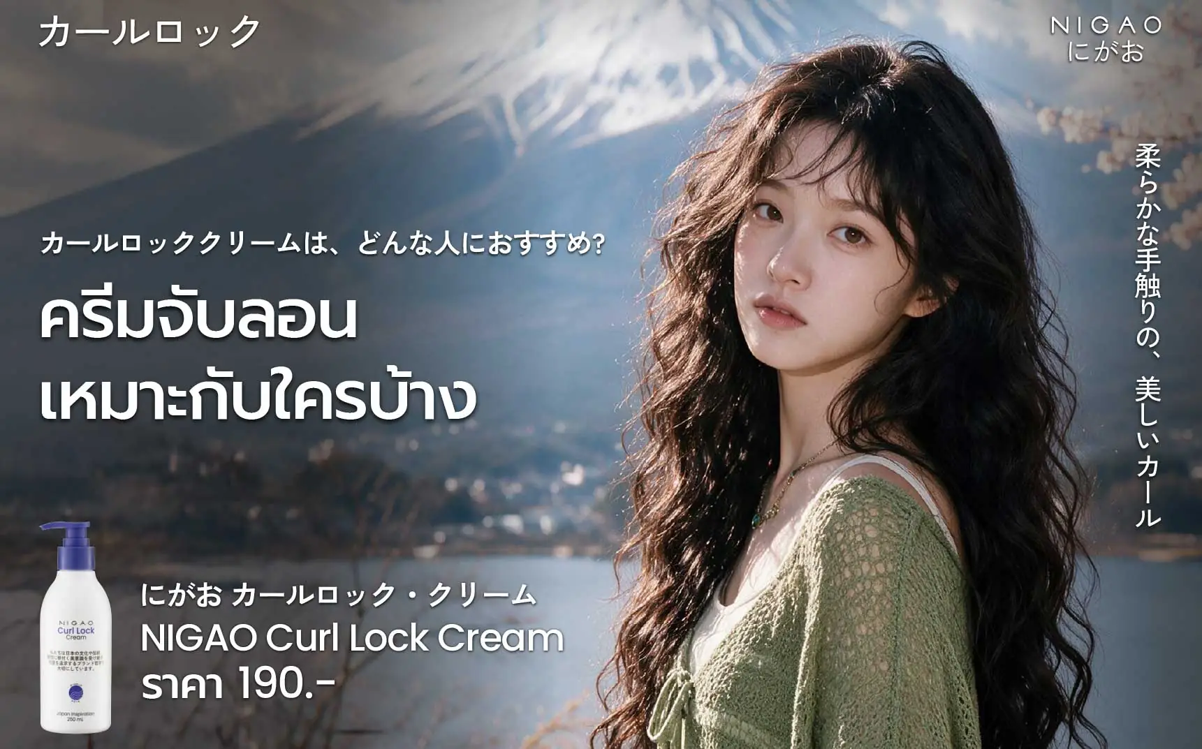 NIGAO Curl Lock Cream ครีมล็อกลอน ลดผมชี้ฟู