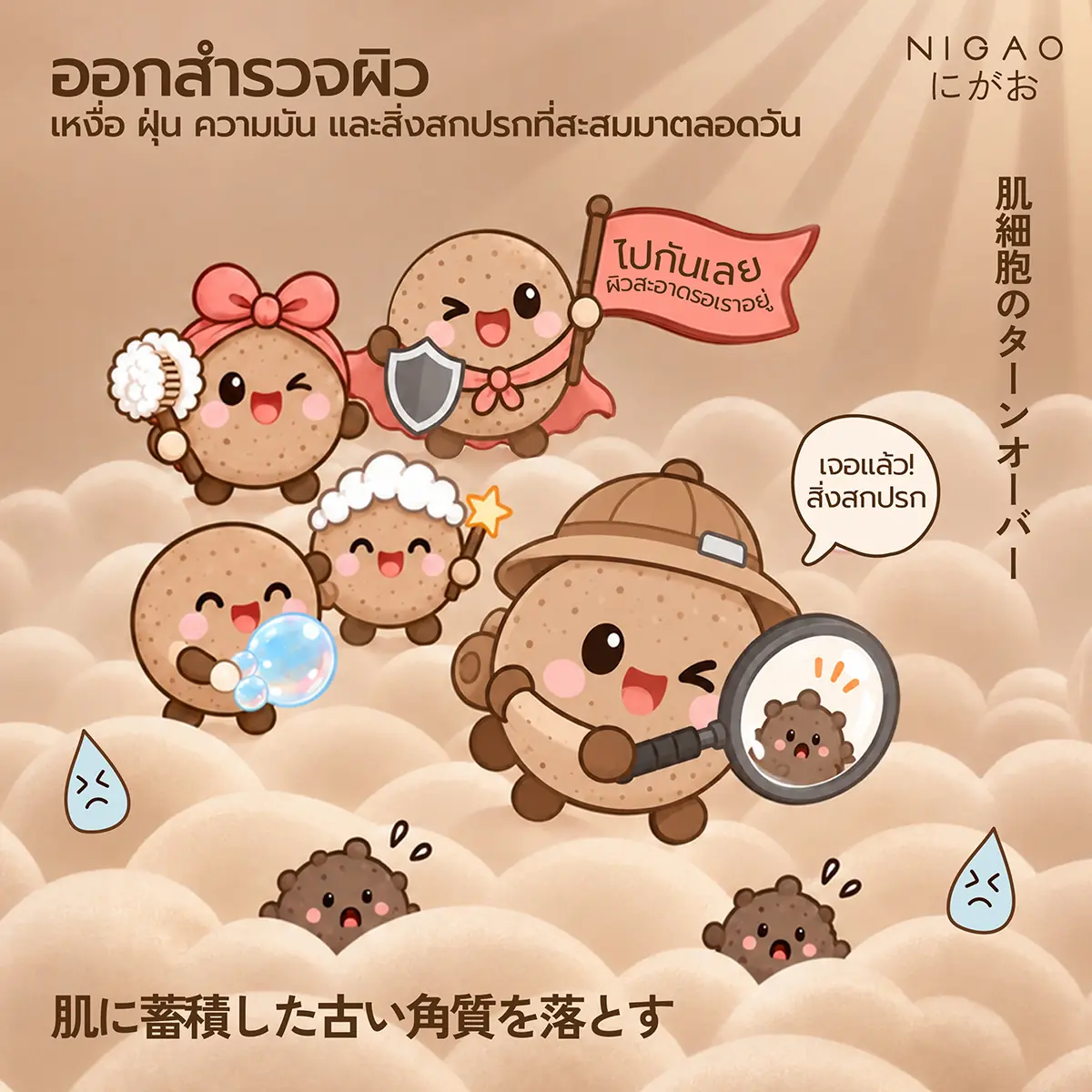 NIGAO Body Scrub Wash สครับผิวจากเปลือกวอลนัท