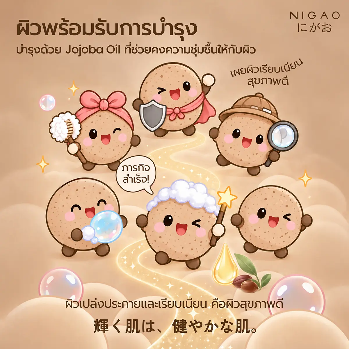 NIGAO Body Scrub Wash สครับผิวจากเปลือกวอลนัท