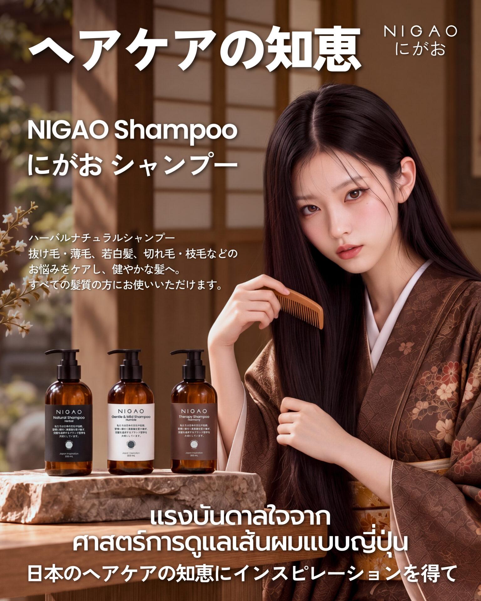 NIGAO Shampoo แชมพูดูแลเส้นผมสไตล์ญี่ปุ่น