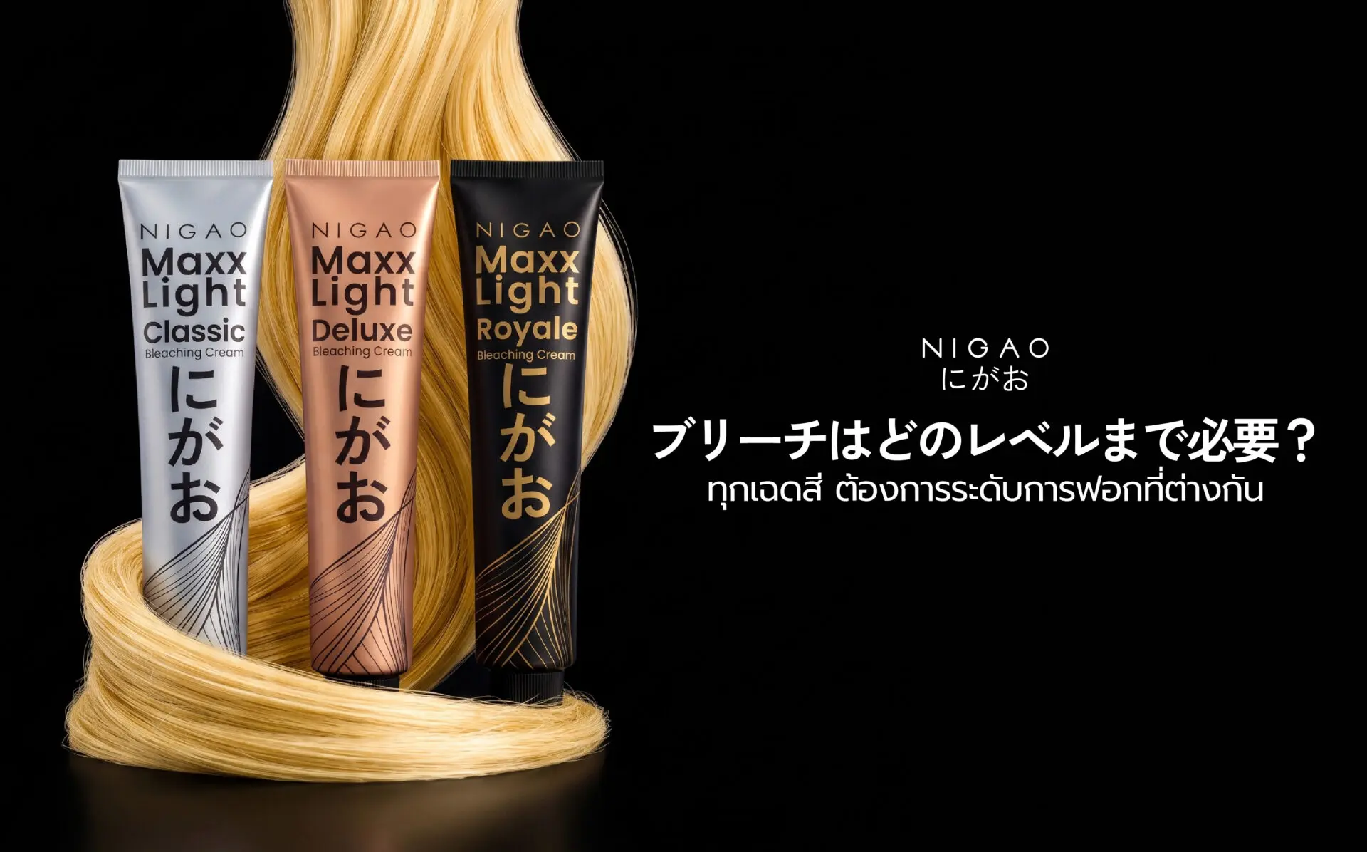 NIGAO Maxx Light 3 สูตร เลือกระดับฟอกให้เหมาะกับสีผม