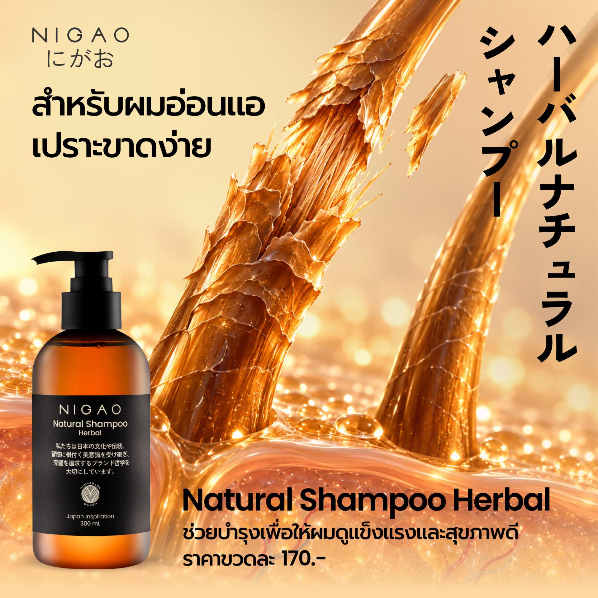 NIGAO Shampoo 3 สูตร เลือกให้เหมาะกับเส้นผมและหนังศีรษะ